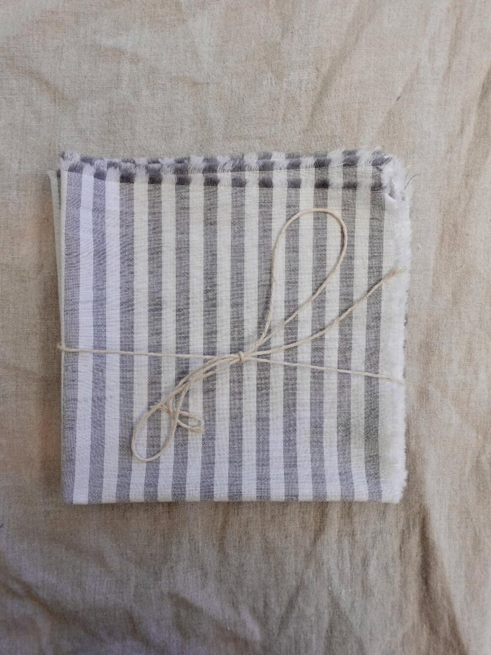 Cotton Handkerchief Set | Soft Washed Cloths | Frayed Edge | Reusable Handkerchi